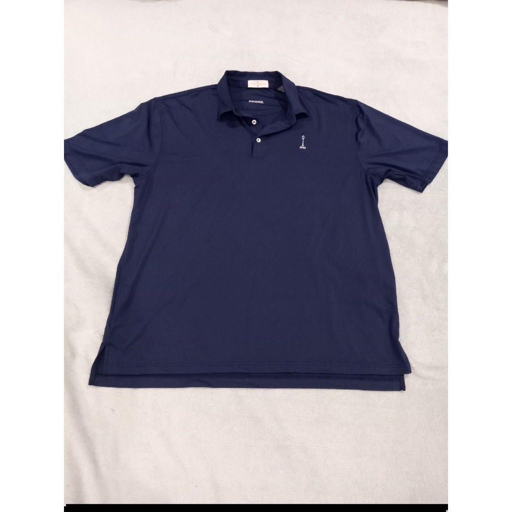 Mens Lamp Post Collection Golf Polo Carmel Country Club Navy Blue XL - Picture 2 of 6
